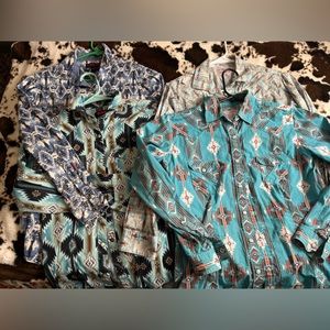Small Rock and Roll Cowgirl Long sleeve Button up Lot